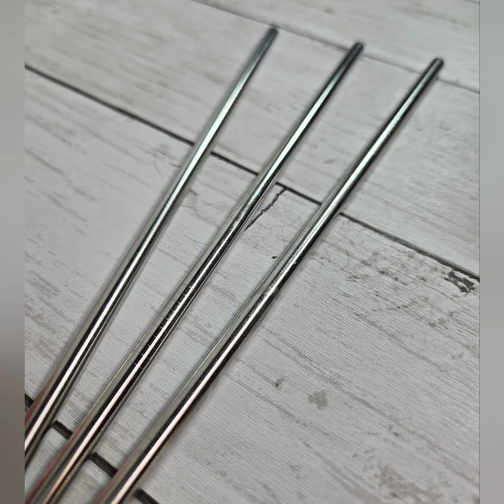 Stainless Steel Straws - Set of 3 NWOT